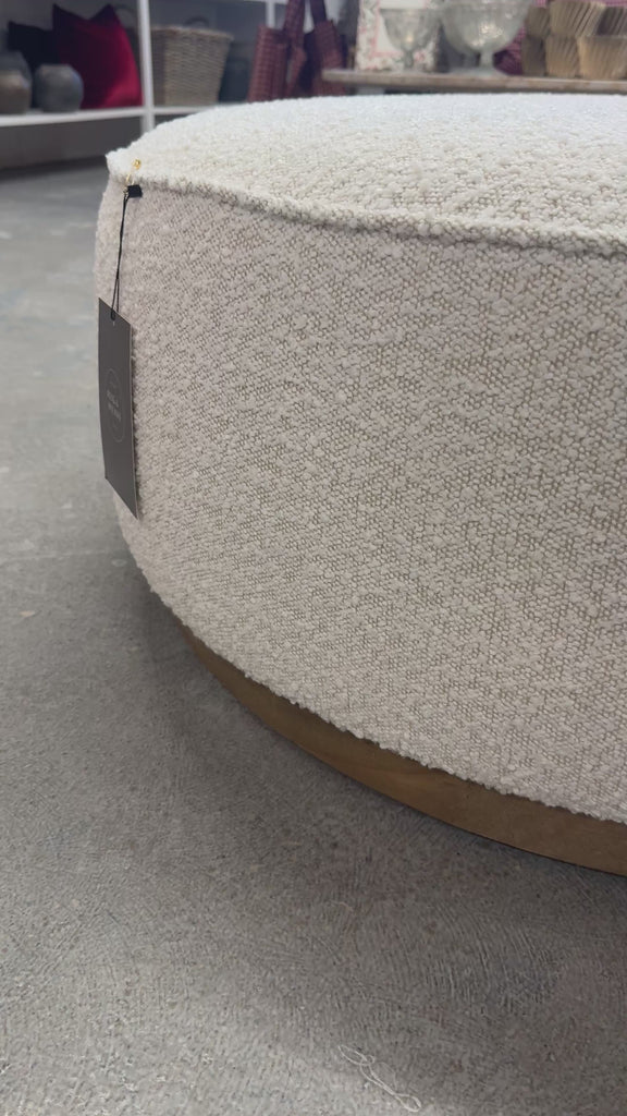 IN STORE - Sinclair Large Round Ottoman FURNITURE - in store Four Hands