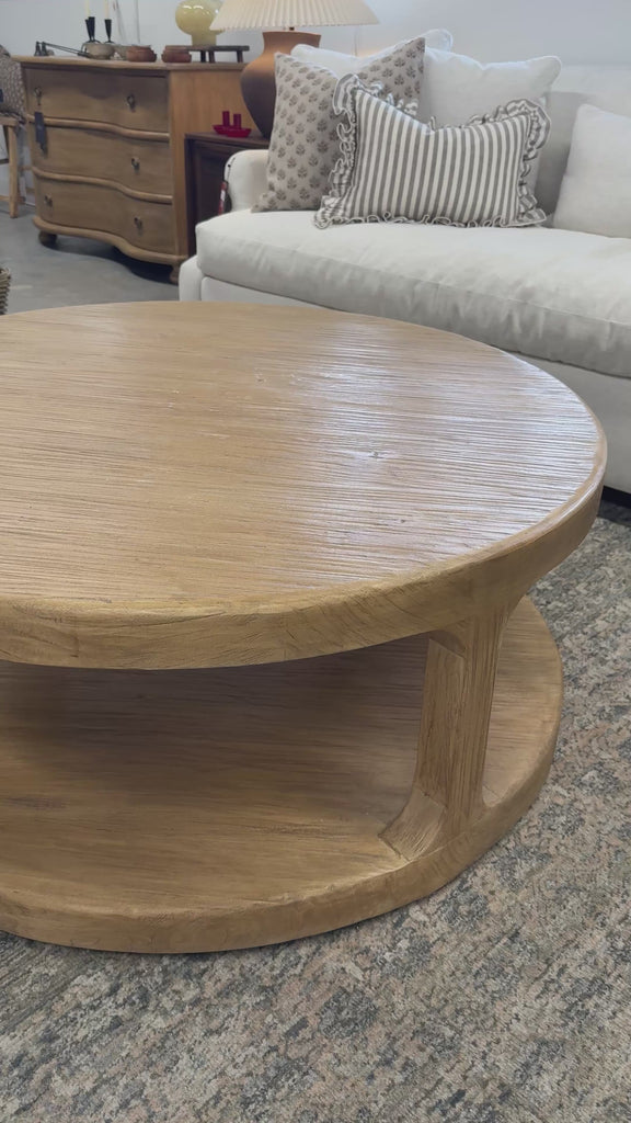 IN STORE - Clara Reclaimed Wood Round Coffee Table IN STORE -coffee table Hauer Market