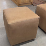 IN STORE - Dena Leather Ottoman FURNITURE - in store Rowe Furniture