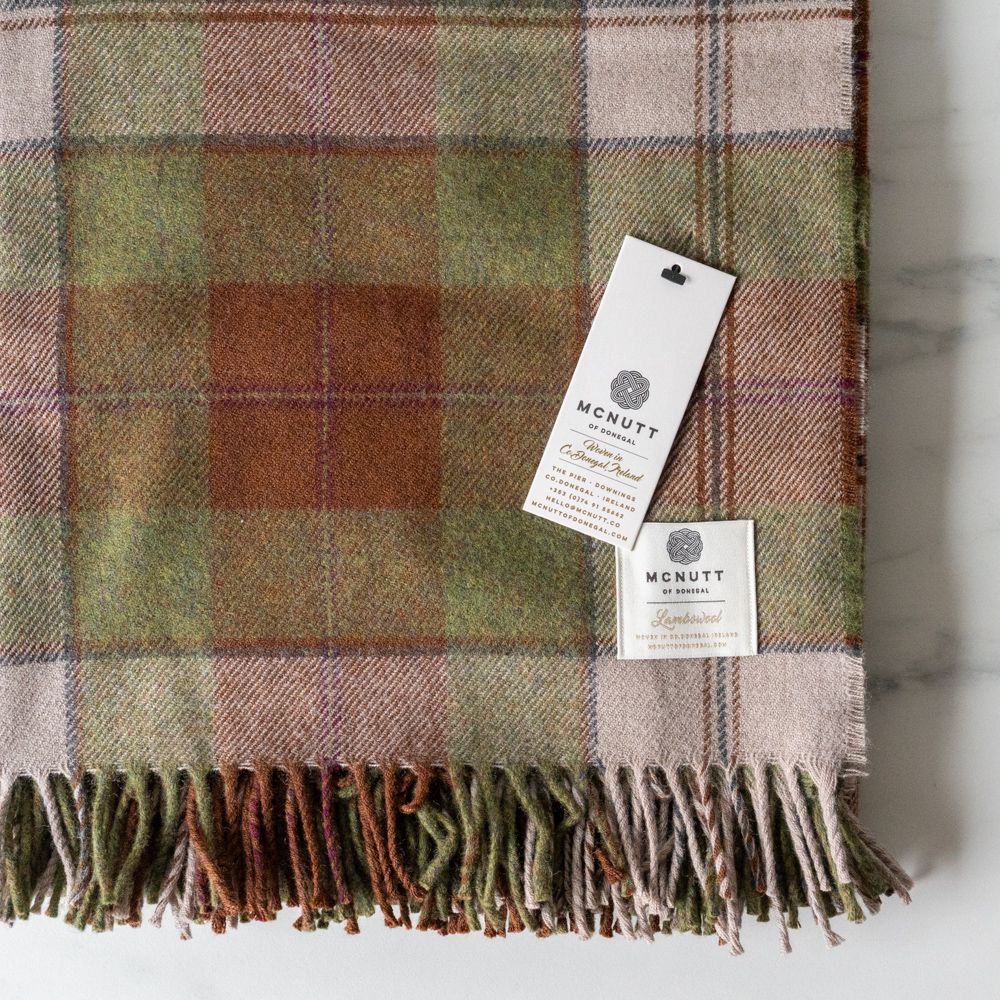 Supersoft Autumn Plaid Wool Blanket - Rug & Weave