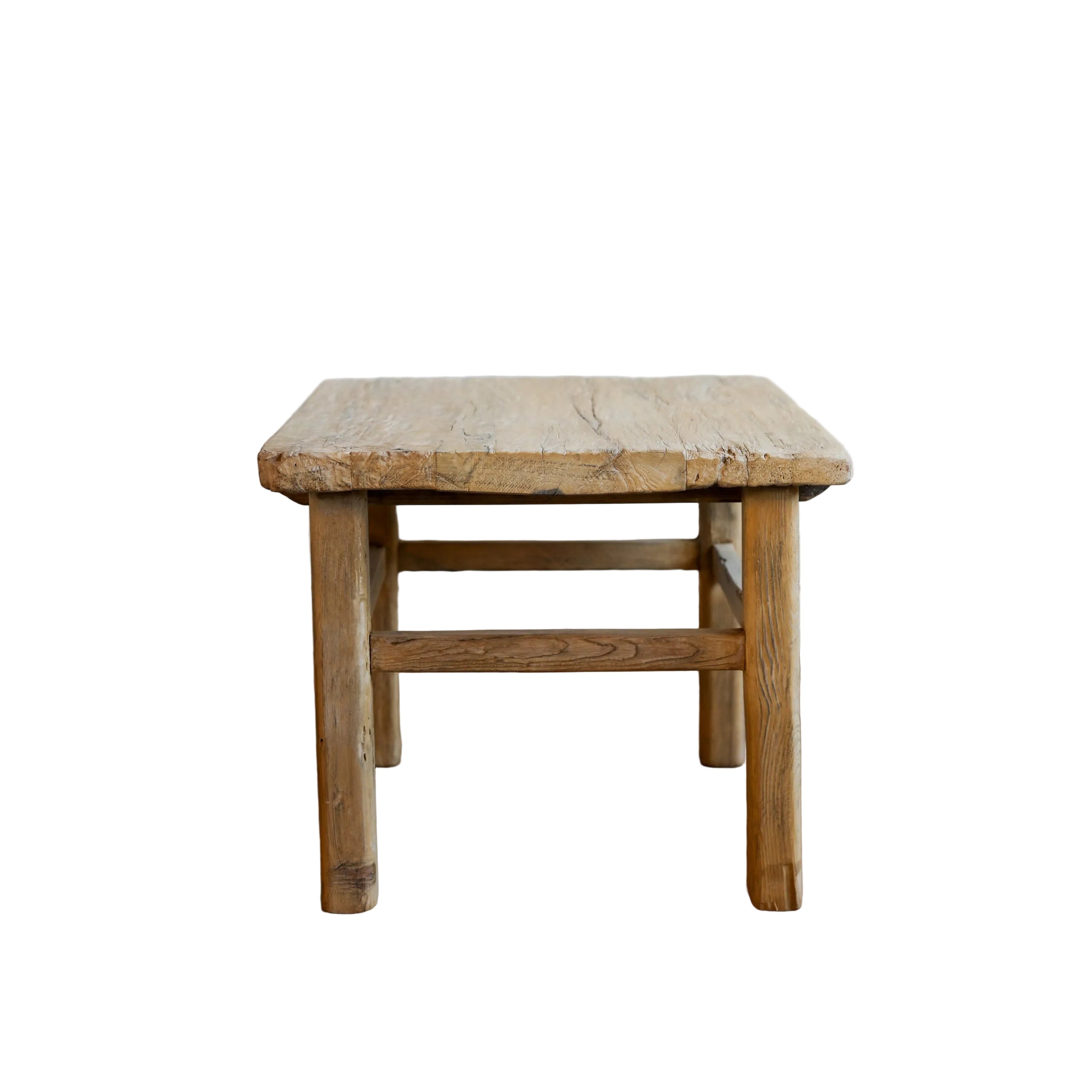 Drew Reclaimed Wood Side Table 5-VINTAGE-end table Hauer Market Natural