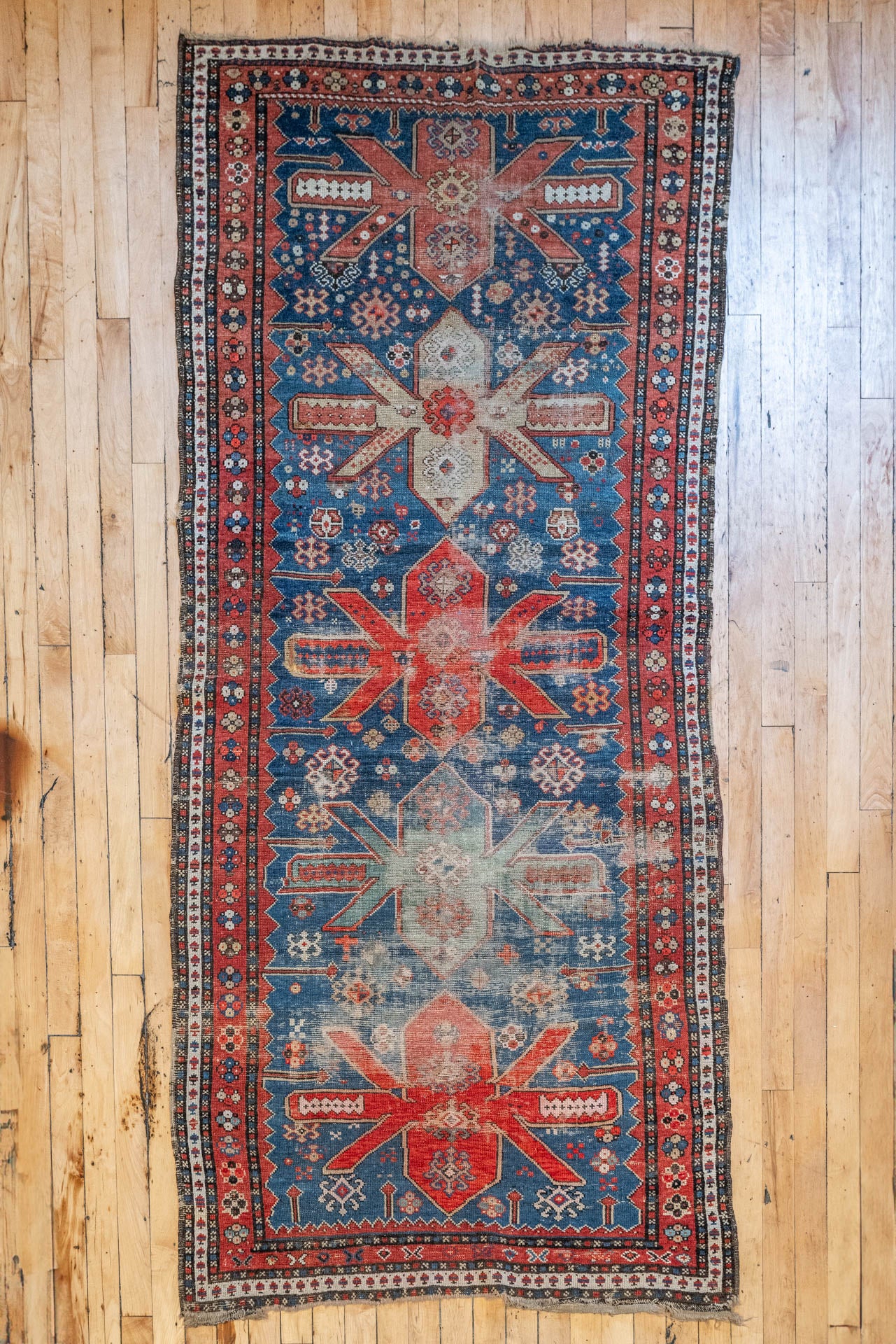 3'3 x 7'3 Antique Shirvan Kuba Rug - Rug & Weave