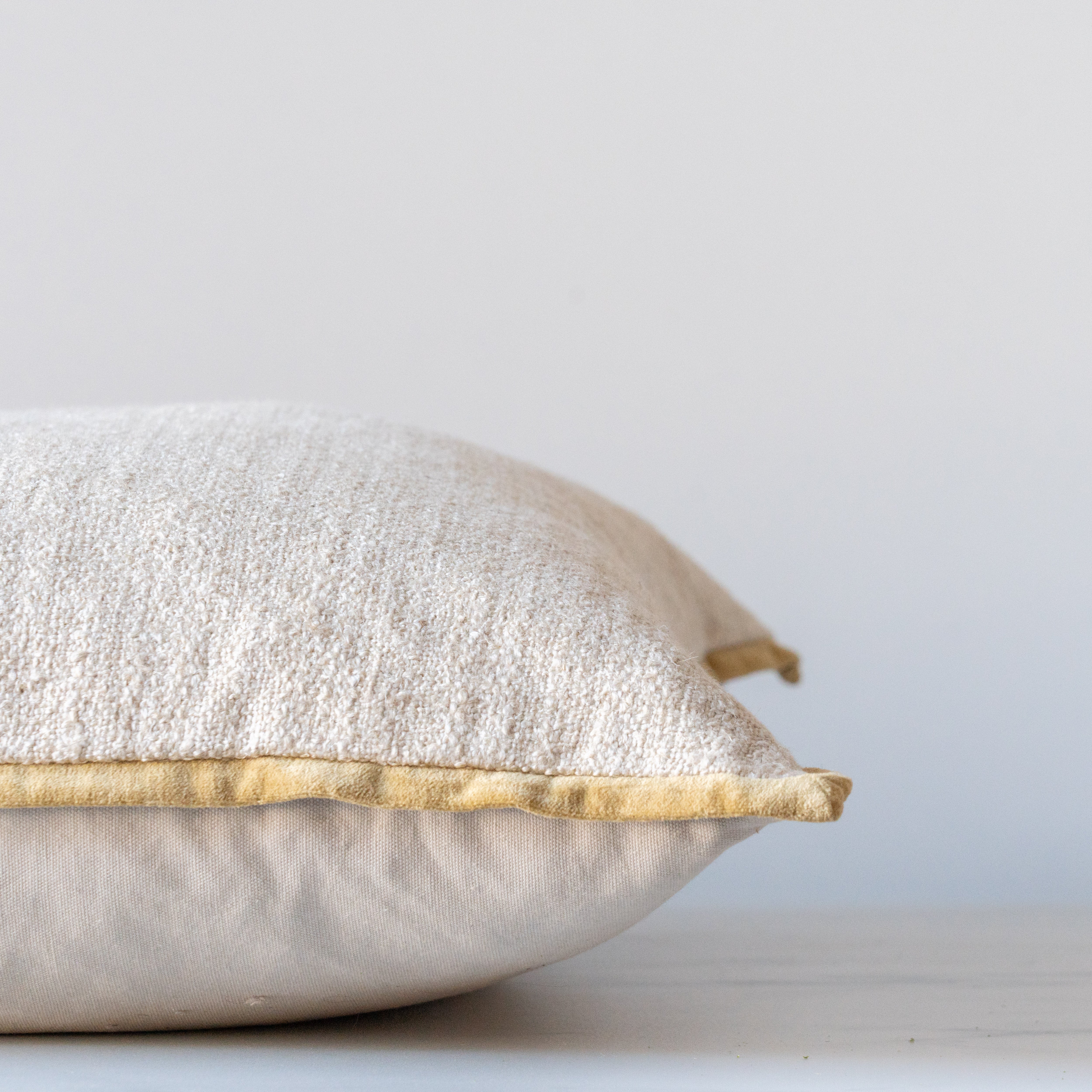 IN-STORE Amber Lewis x Loloi Aveline Ivory/Gold Pillow Cover 1 - PILLOWS - essentials - neutral Loloi
