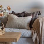 IN-STORE Amber Lewis x Loloi Aveline Ivory/Wine Pillow 1 - PILLOWS - essentials - neutral Loloi