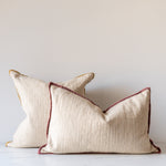 IN-STORE Amber Lewis x Loloi Aveline Ivory/Wine Pillow 1 - PILLOWS - essentials - neutral Loloi
