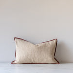 IN-STORE Amber Lewis x Loloi Aveline Ivory/Wine Pillow 1 - PILLOWS - essentials - neutral Loloi