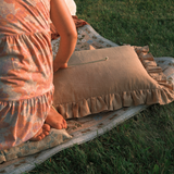 Latte Ruffle Pillow Cover 1 - PILLOWS - Linen - neutral Rug & Weave Pillows
