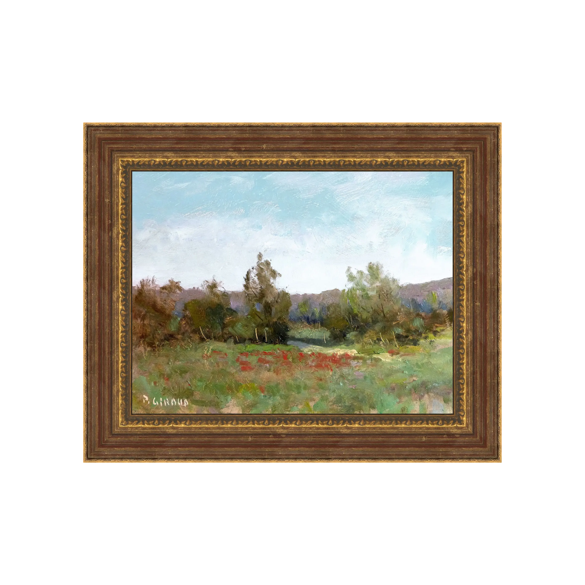 "Field of Red Flowers" Framed Art Print