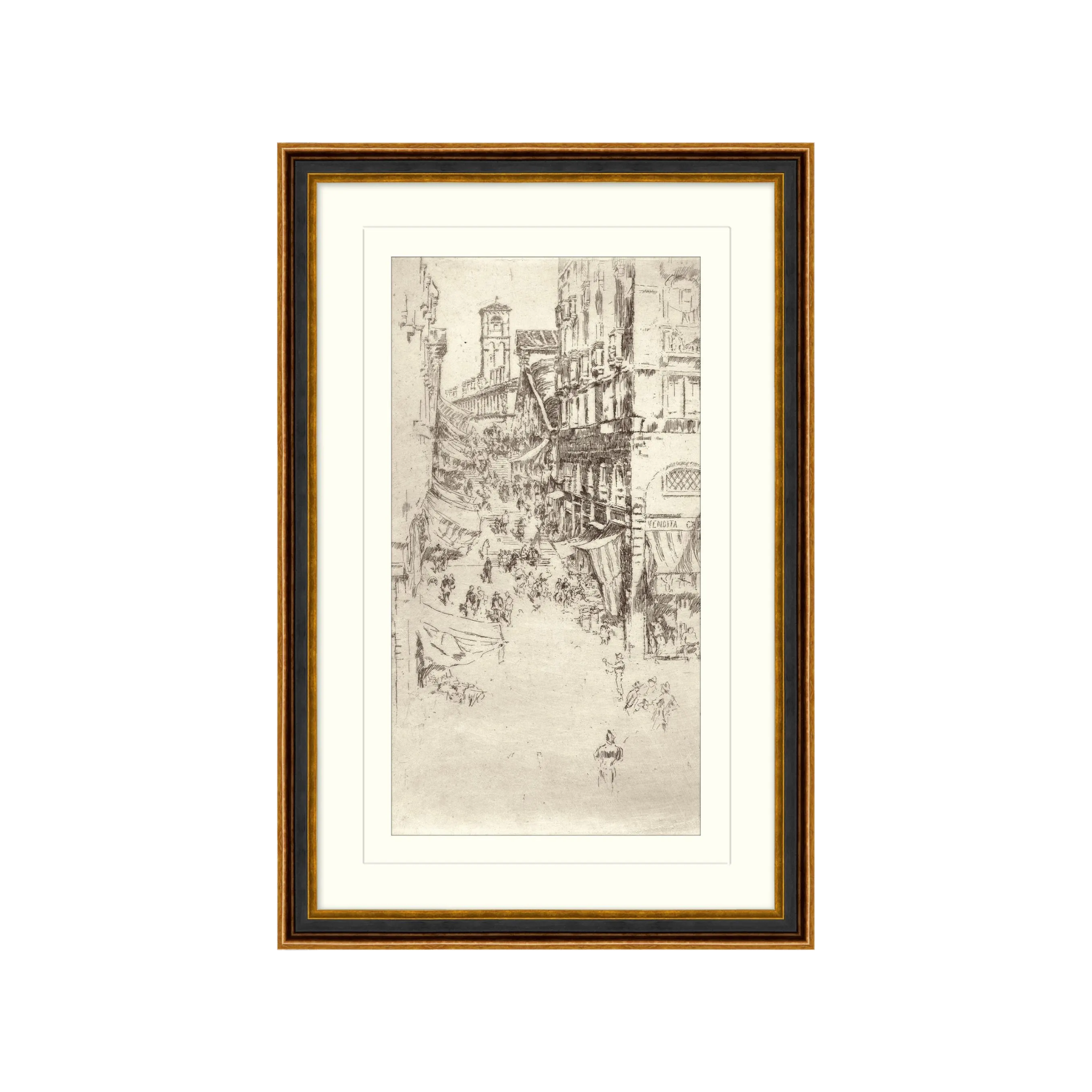 "Sketched in History 14" Framed Art Print