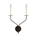 Belfair Large Double Sconce LIGHTING - sconce Visual Comfort Aged Iron