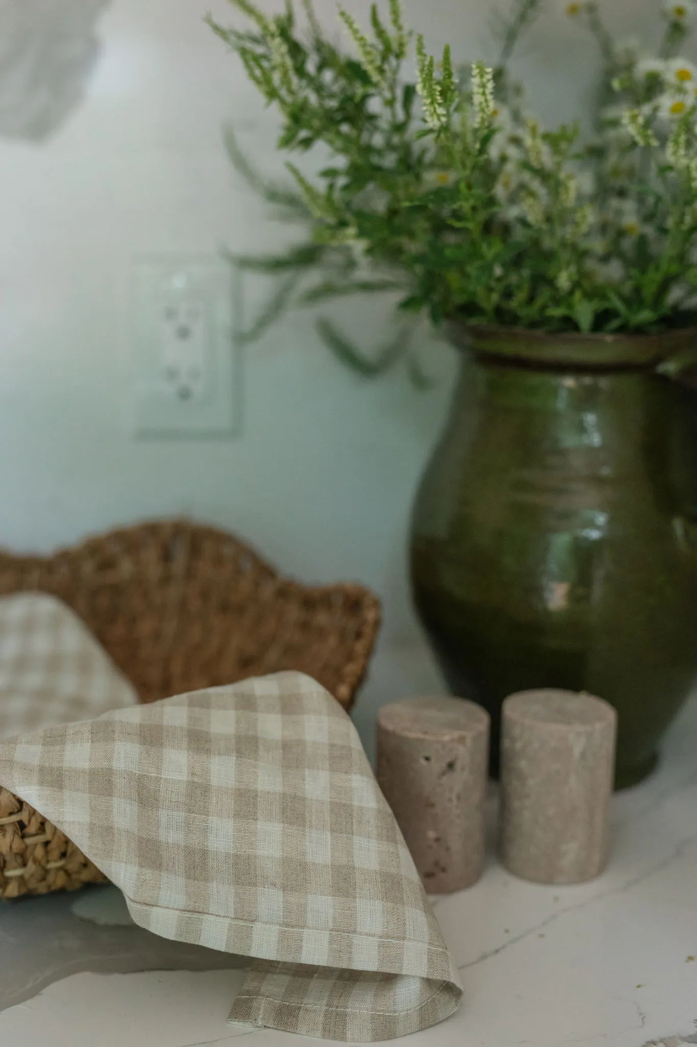 Travertine Salt & Pepper Shakers - Rug & Weave