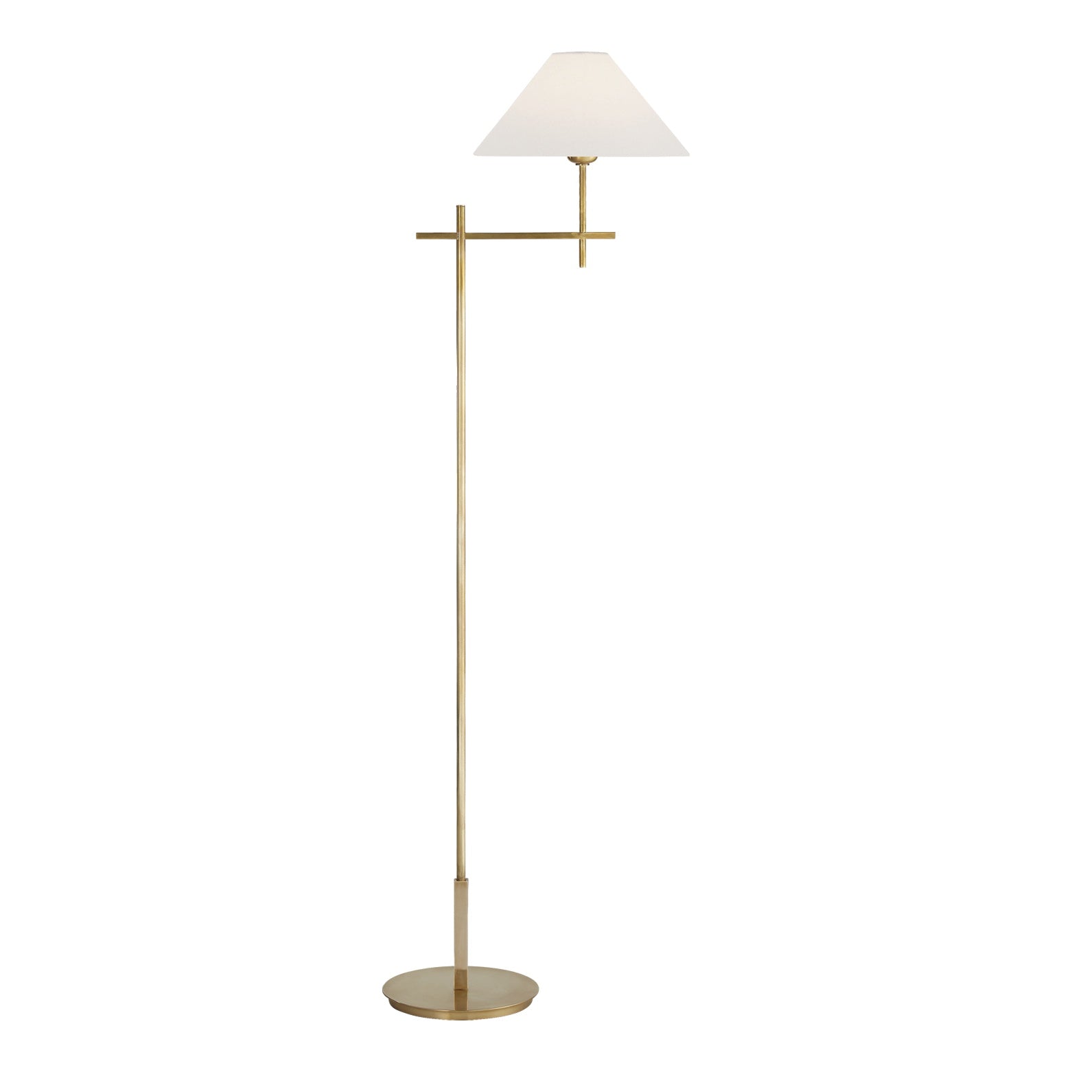 Hackney Cordless Bridge Arm Floor Lamp LIGHTING - floor lamp Visual Comfort Hand-Rubbed Antique Brass