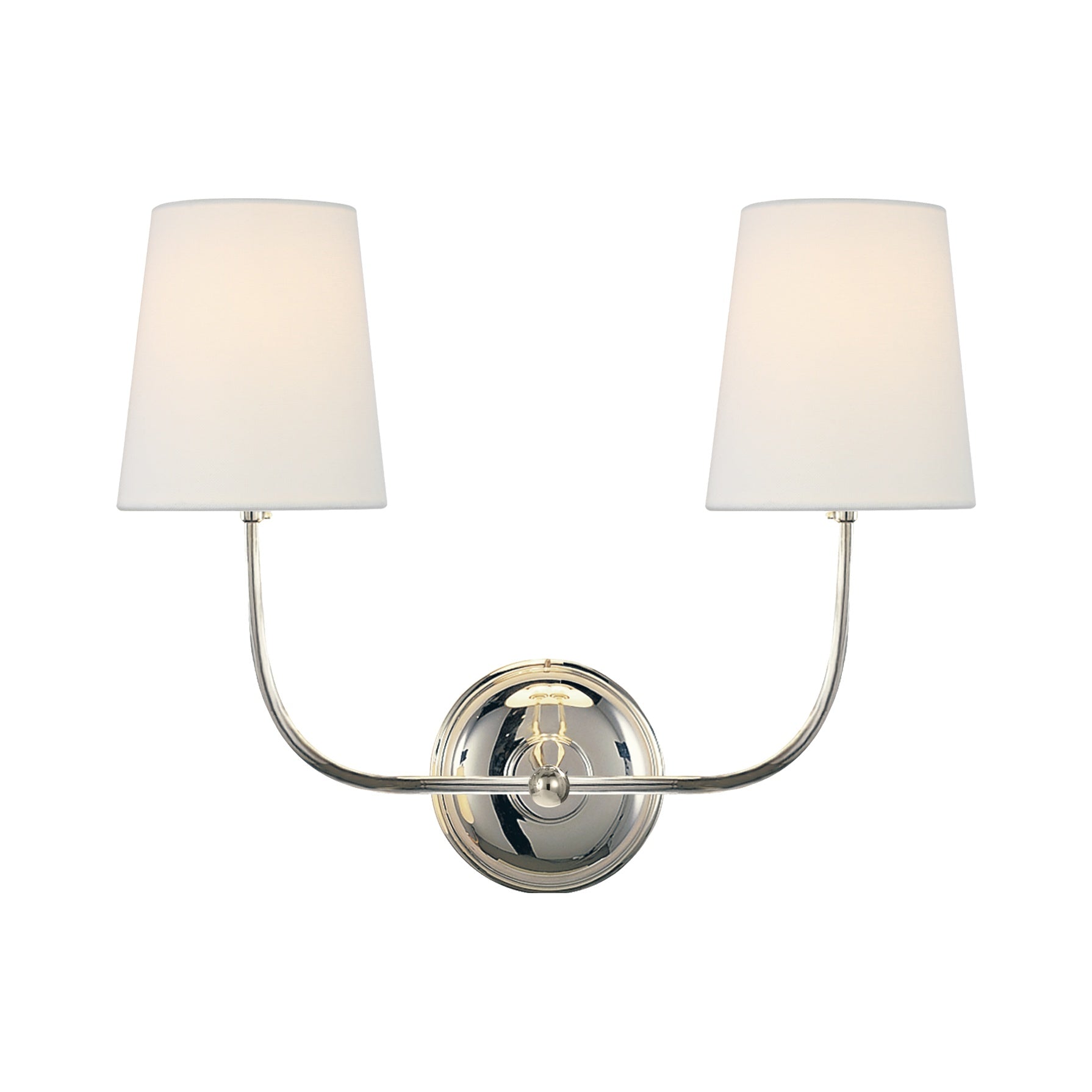 Vendome Double Sconce LIGHTING - sconce Visual Comfort Polished Nickel