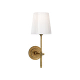 Bryant Sconce LIGHTING - sconce Visual Comfort - Signature Hand-Rubbed Antique Brass White Glass