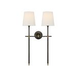 Bryant Large Double Tail Sconce LIGHTING - sconce Visual Comfort - Signature Bronze and Hand-Rubbed Antique Brass