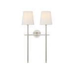 Bryant Large Double Tail Sconce LIGHTING - sconce Visual Comfort - Signature Polished Nickel