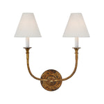 Piaf Double Sconce LIGHTING - sconce Visual Comfort Antique Gild