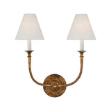 Piaf Double Sconce LIGHTING - sconce Visual Comfort Antique Gild
