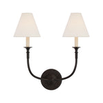 Piaf Double Sconce LIGHTING - sconce Visual Comfort Aged Iron