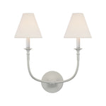 Piaf Double Sconce LIGHTING - sconce Visual Comfort Plaster White