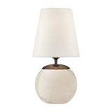 Terri Round Accent Lamp LIGHTING - table lamp Visual Comfort Alabaster