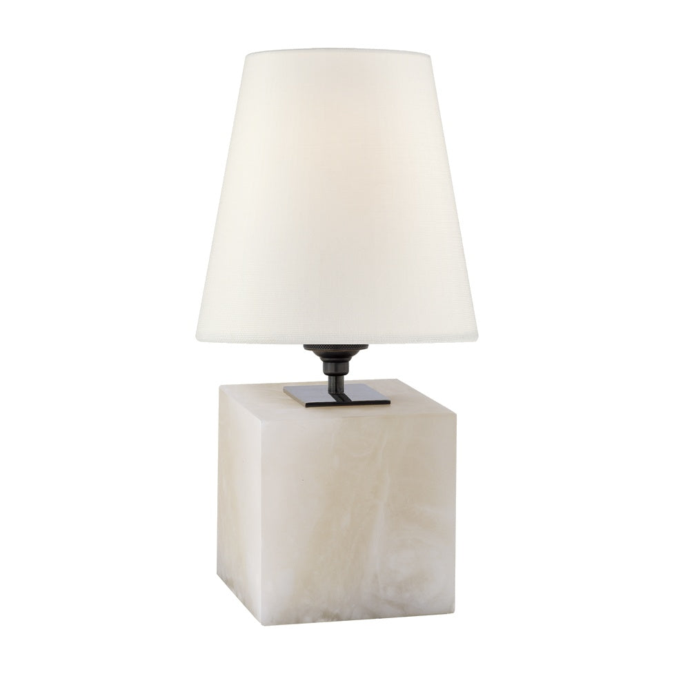 Terri Cube Accent Lamp LIGHTING - table lamp Visual Comfort - Signature Alabaster