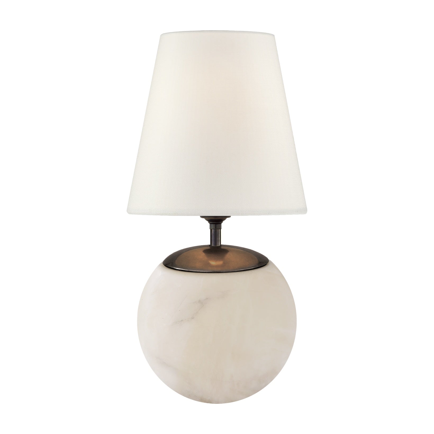 Terri Large Round Table Lamp LIGHTING - table lamp Visual Comfort Alabaster