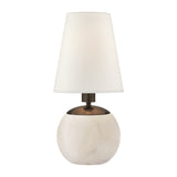 Tiny Terri Round Accent Lamp LIGHTING - table lamp Visual Comfort Alabaster