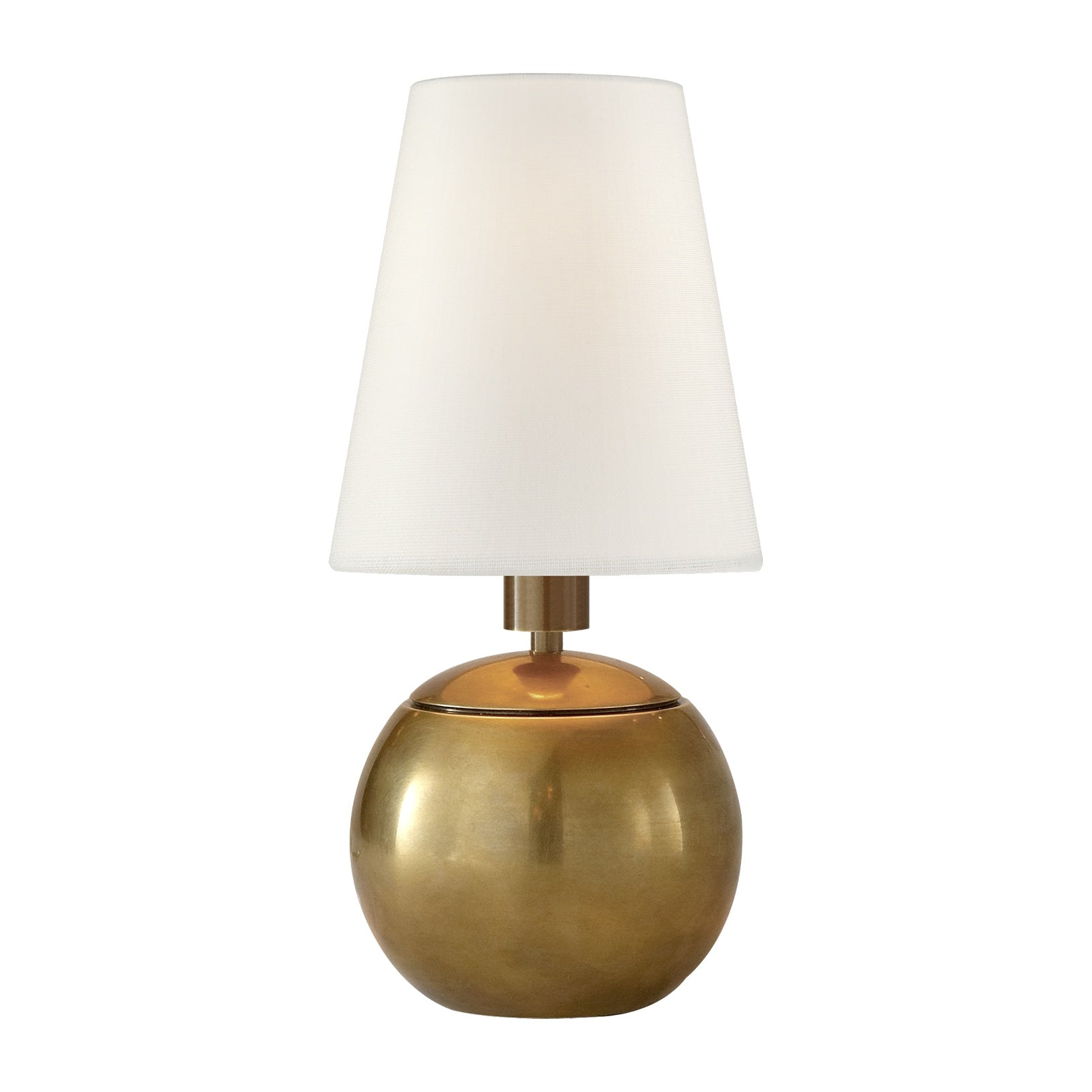 Tiny Terri Round Accent Lamp LIGHTING - table lamp Visual Comfort Hand-Rubbed Antique Brass