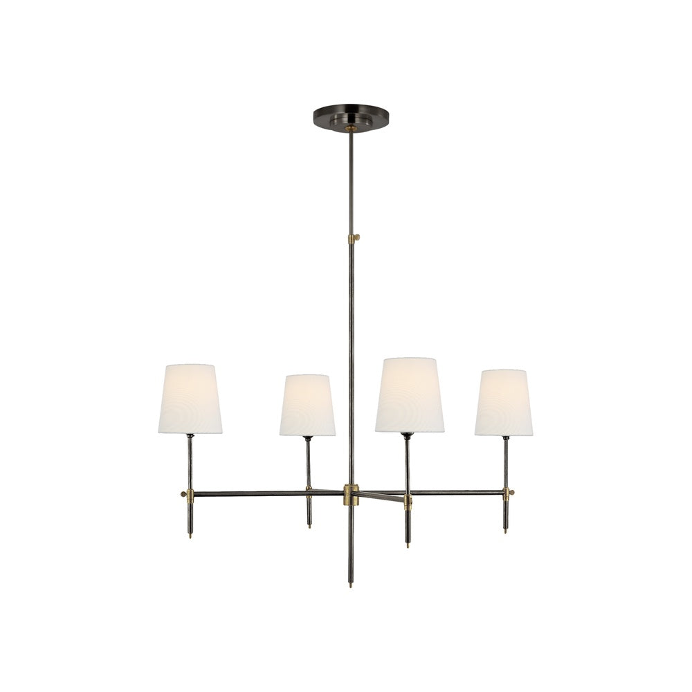 Bryant Large Chandelier LIGHTING - chandelier Visual Comfort - Signature Bronze and Hand-Rubbed Antique Brass