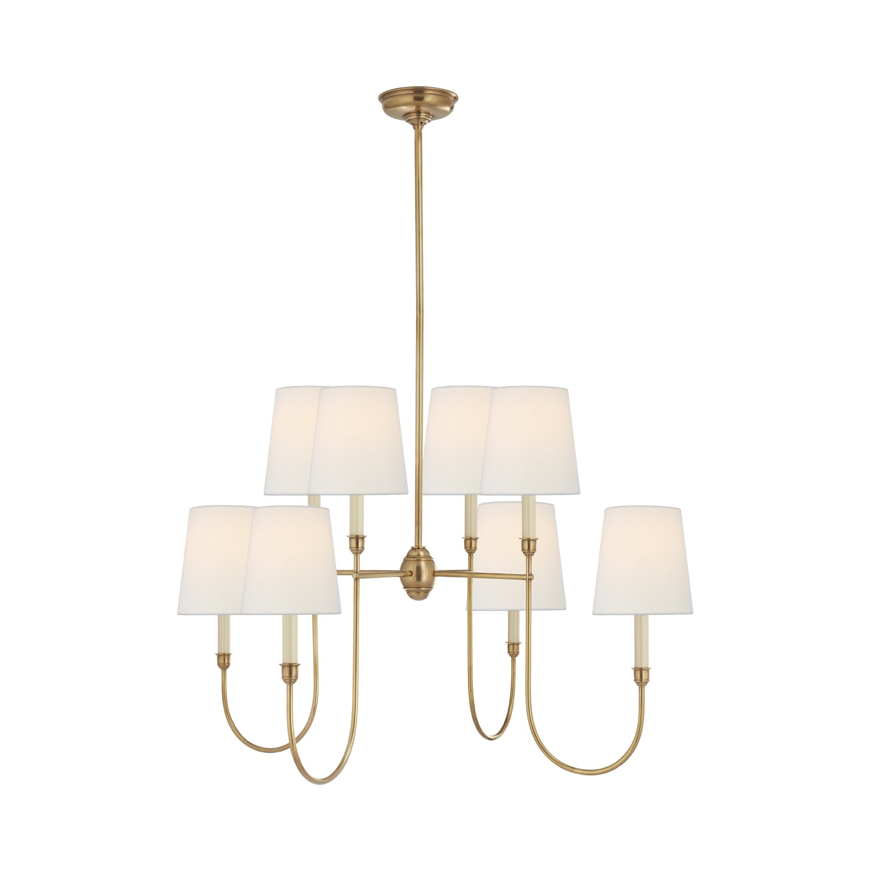 Vendome Large Chandelier LIGHTING - chandelier Visual Comfort - Signature Hand-Rubbed Antique Brass