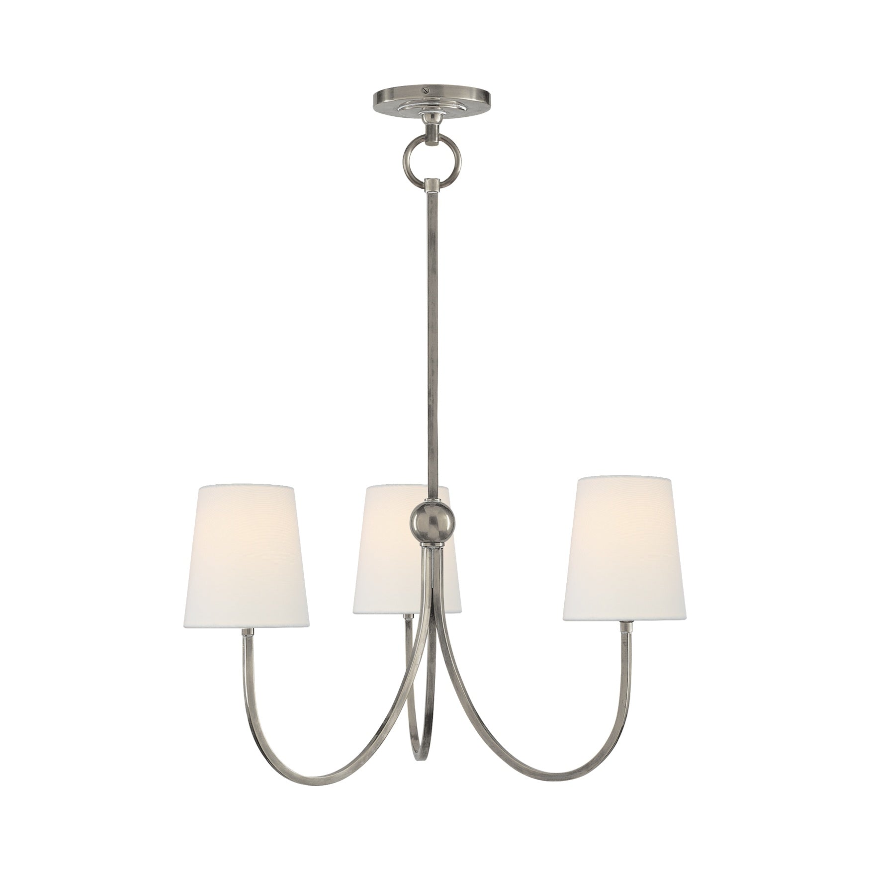 Reed Small Chandelier LIGHTING - chandelier Visual Comfort - Signature Antique Nickel