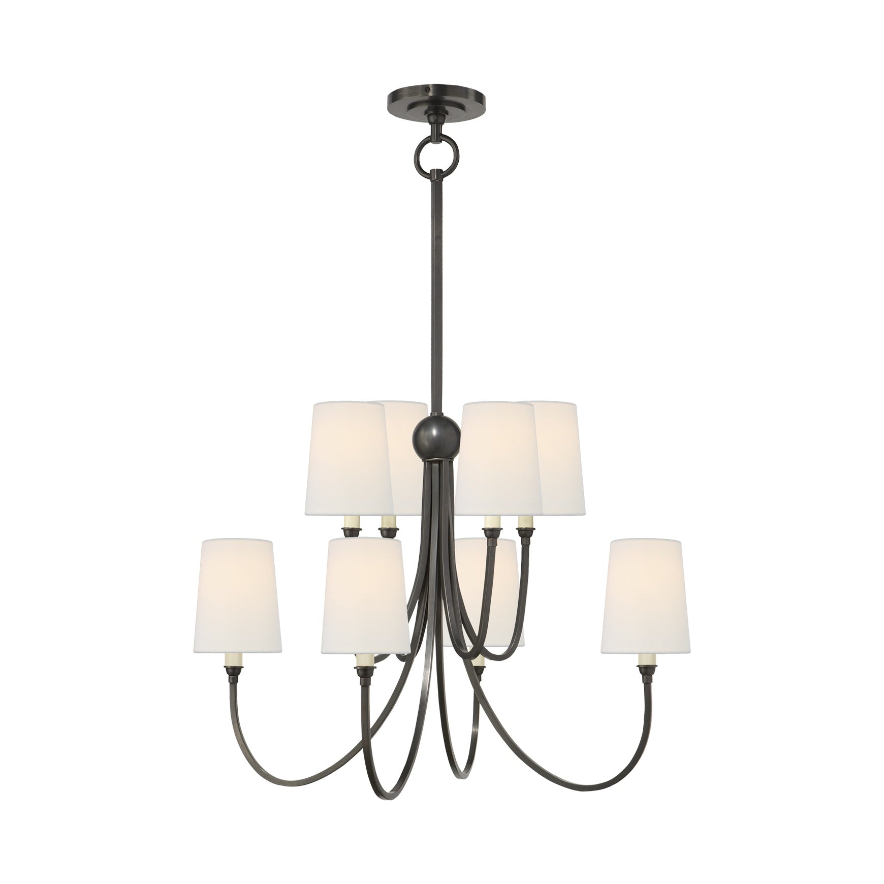 Reed Large Chandelier LIGHTING - chandelier Visual Comfort Bronze