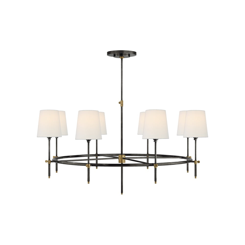 Bryant Large Ring Chandelier LIGHTING - chandelier Visual Comfort - Signature Bronze and Hand-Rubbed Antique Brass