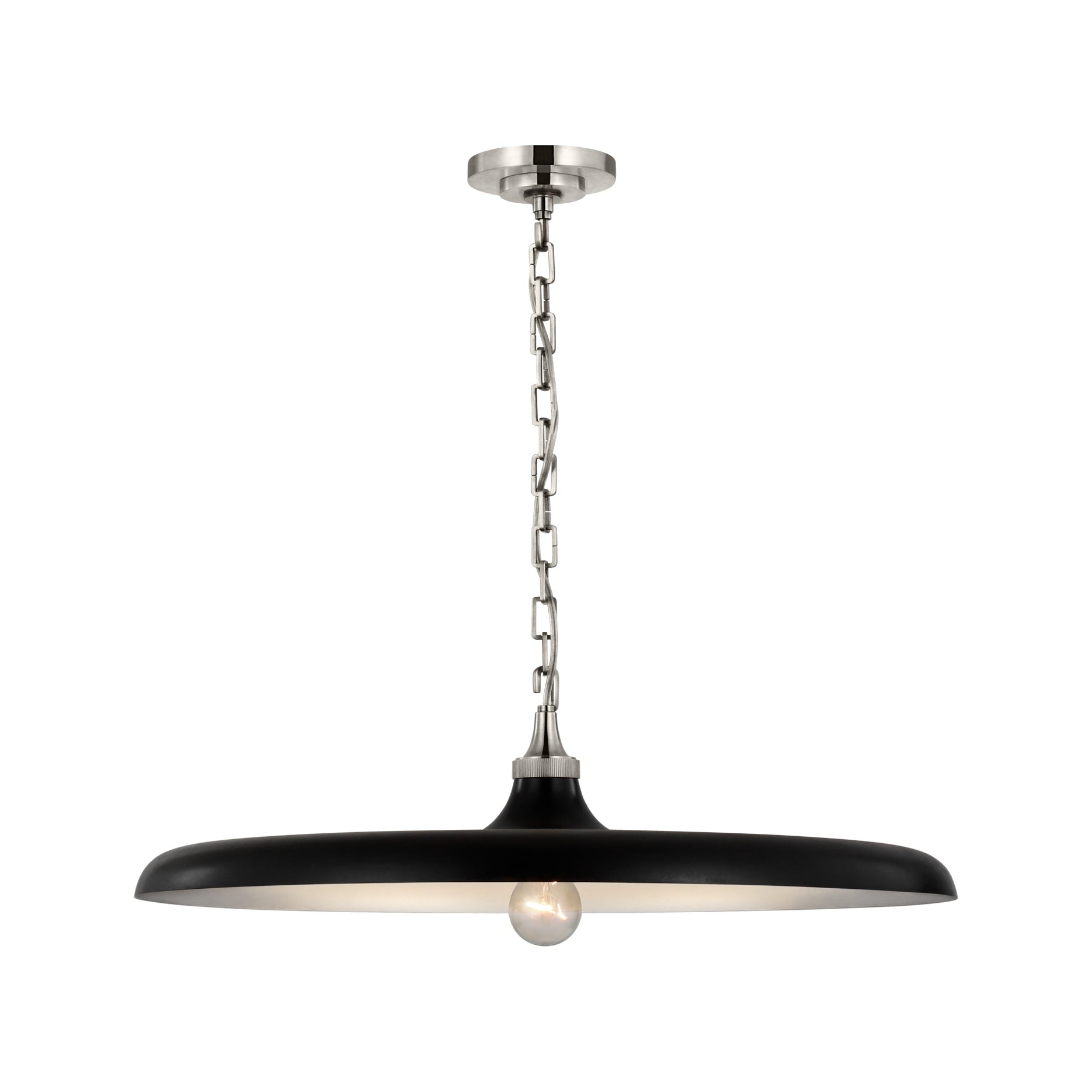 Piatto Large Pendant LIGHTING - pendant Visual Comfort - Signature Hand-Rubbed Antique Brass Aged Iron