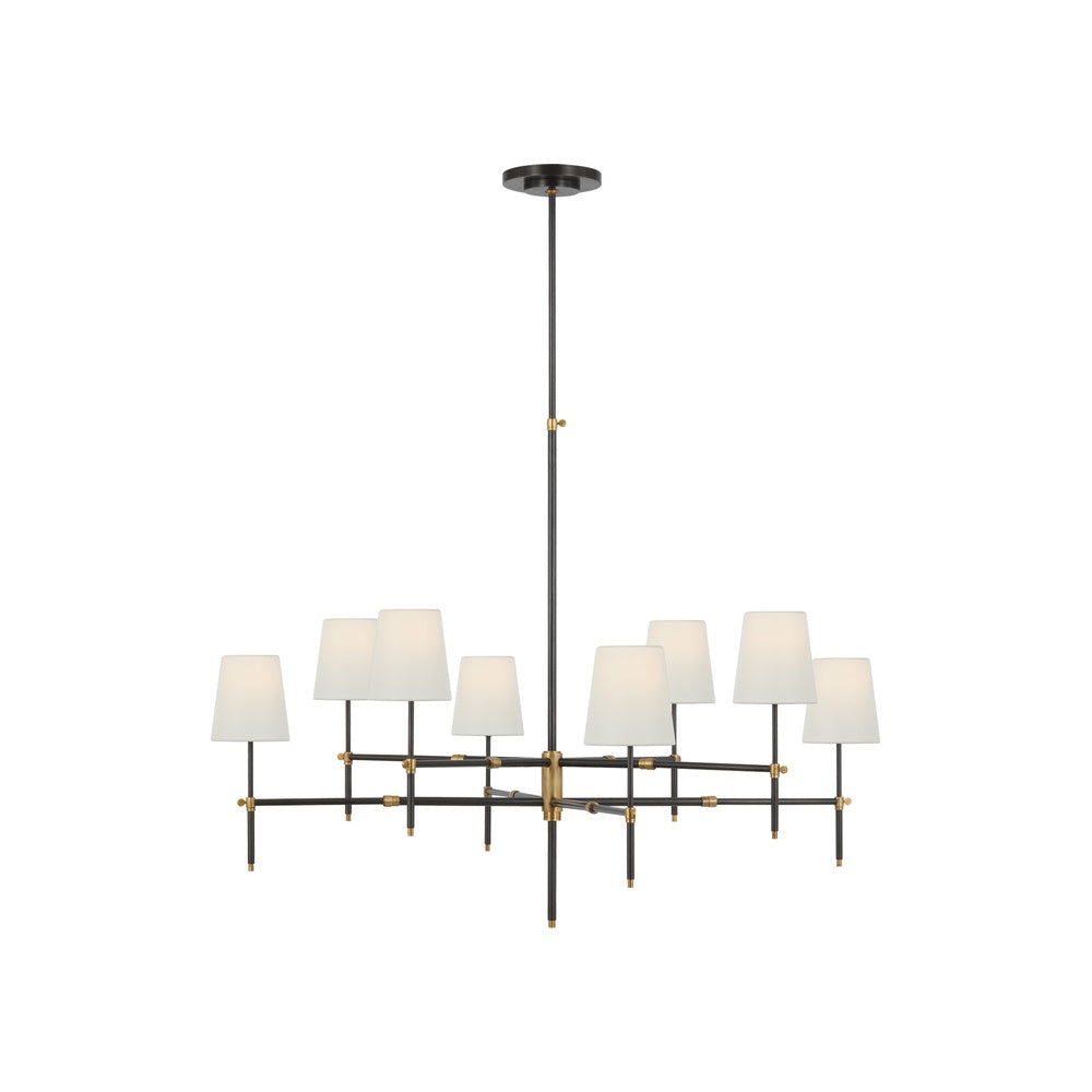 Bryant Extra Large Two Tier Chandelier LIGHTING - chandelier Visual Comfort - Signature Bronze and Hand-Rubbed Antique Brass