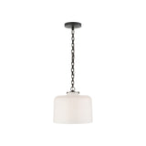 Katie Dome Pendant LIGHTING - pendant Visual Comfort - Signature Bronze White Glass
