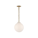 Katie Globe Pendant LIGHTING - pendant Visual Comfort - Signature Hand-Rubbed Antique Brass White Glass