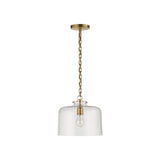 Katie Dome Pendant LIGHTING - pendant Visual Comfort - Signature Hand-Rubbed Antique Brass Clear Glass