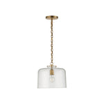 Katie Dome Pendant LIGHTING - pendant Visual Comfort - Signature Hand-Rubbed Antique Brass Seeded Glass