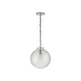 Katie Globe Pendant LIGHTING - pendant Visual Comfort - Signature Polished Nickel Seeded Glass