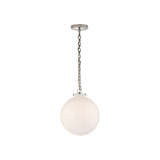 Katie Globe Pendant LIGHTING - pendant Visual Comfort - Signature Polished Nickel White Glass