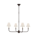 Piaf Large Chandelier LIGHTING - chandelier Visual Comfort Aged Iron and Ebonized Oak