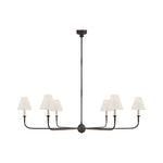 Piaf Grande Chandelier LIGHTING - chandelier Visual Comfort Aged Iron and Ebonized Oak