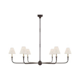 Piaf Grande Chandelier LIGHTING - chandelier Visual Comfort Aged Iron and Ebonized Oak
