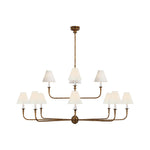 Piaf Grande Two-Tier Chandelier LIGHTING - chandelier Visual Comfort Antique Gild