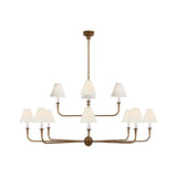 Piaf Grande Two-Tier Chandelier LIGHTING - chandelier Visual Comfort Antique Gild
