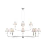 Piaf Grande Two-Tier Chandelier LIGHTING - chandelier Visual Comfort Plaster White