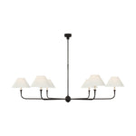 Piaf Oversized Chandelier LIGHTING - chandelier Visual Comfort Aged Iron and Ebonized Oak