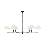 Piaf Oversized Chandelier LIGHTING - chandelier Visual Comfort Aged Iron and Ebonized Oak